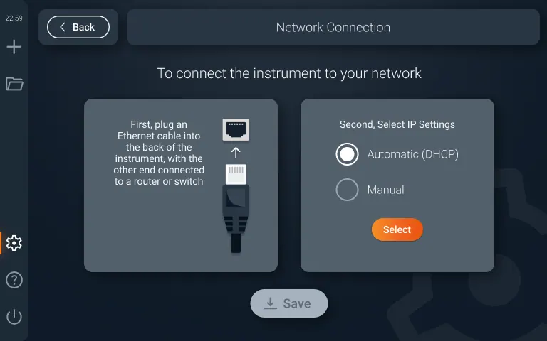 Network connection automatic interface